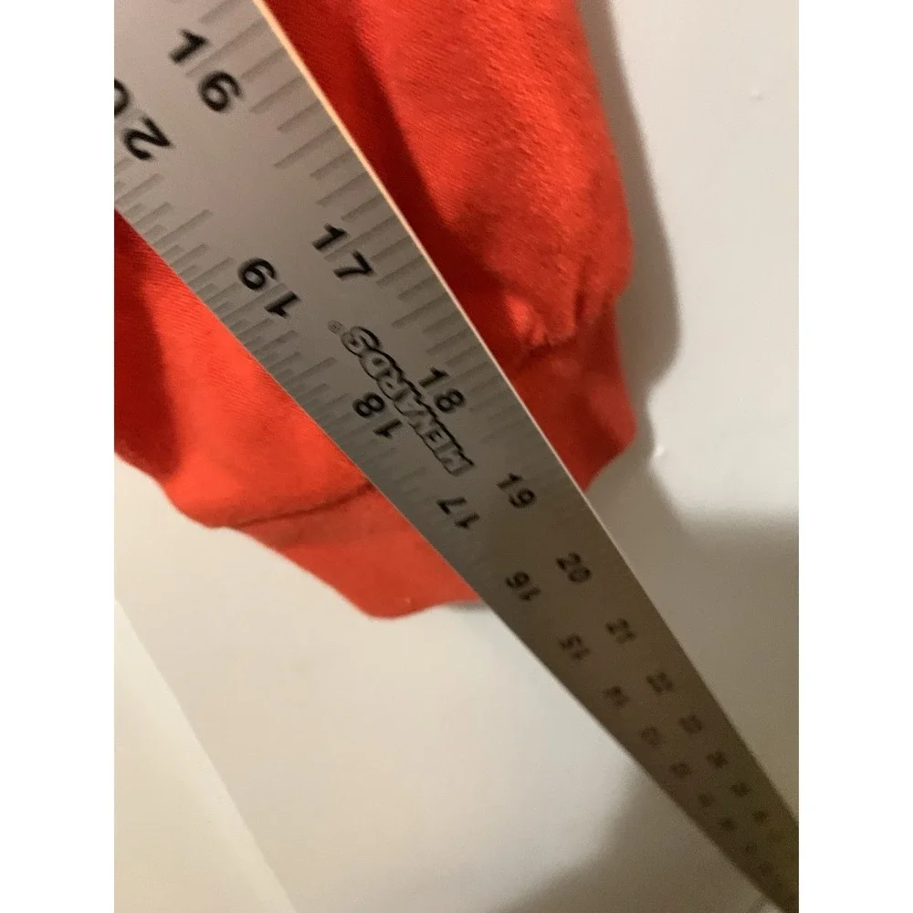 Nike Mens Orange Houndstooth Quarter Zip Pullover Sweatshirt Swoosh Logo Medium